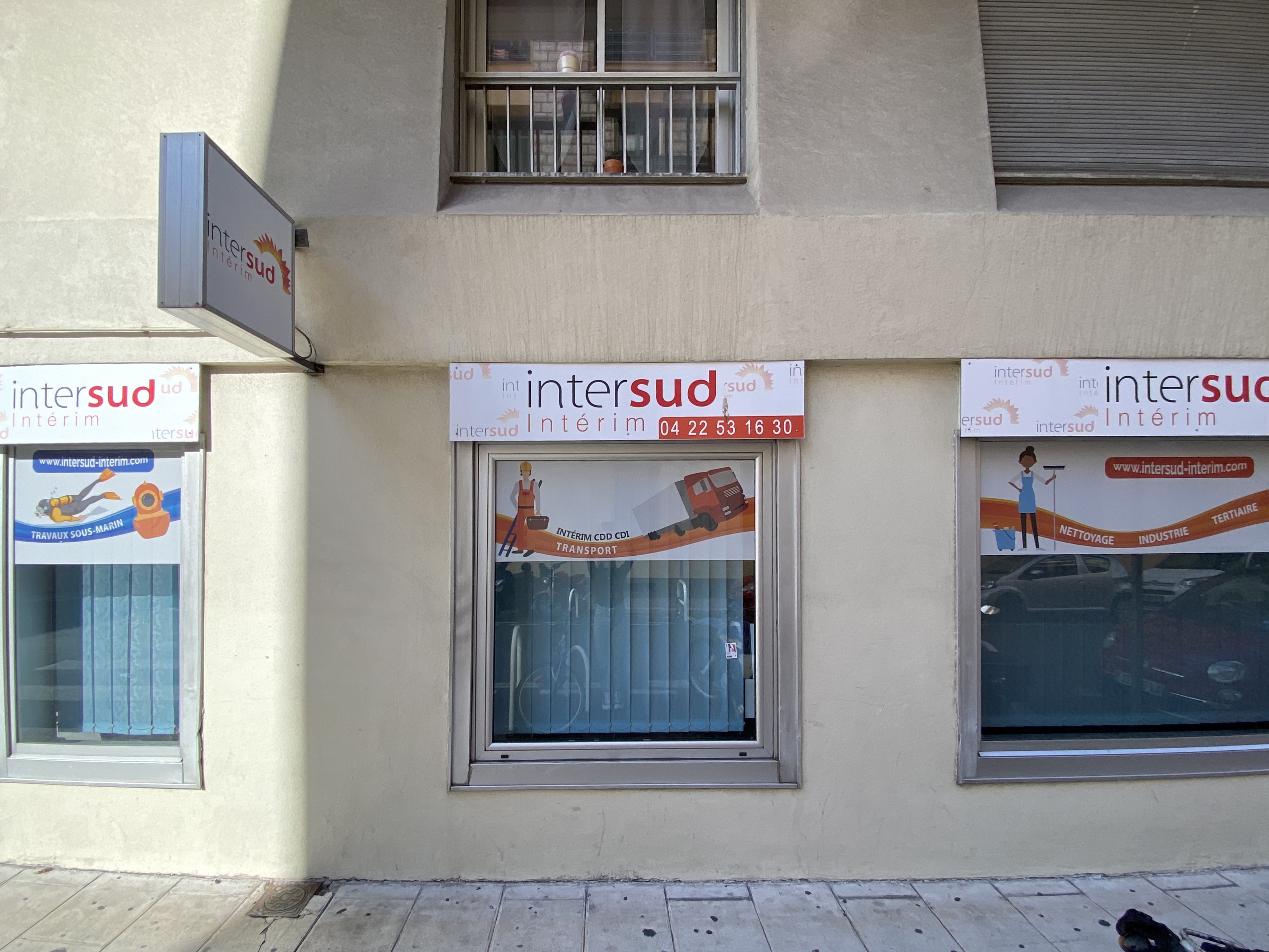 Façade Intersud Intérim Draguignan